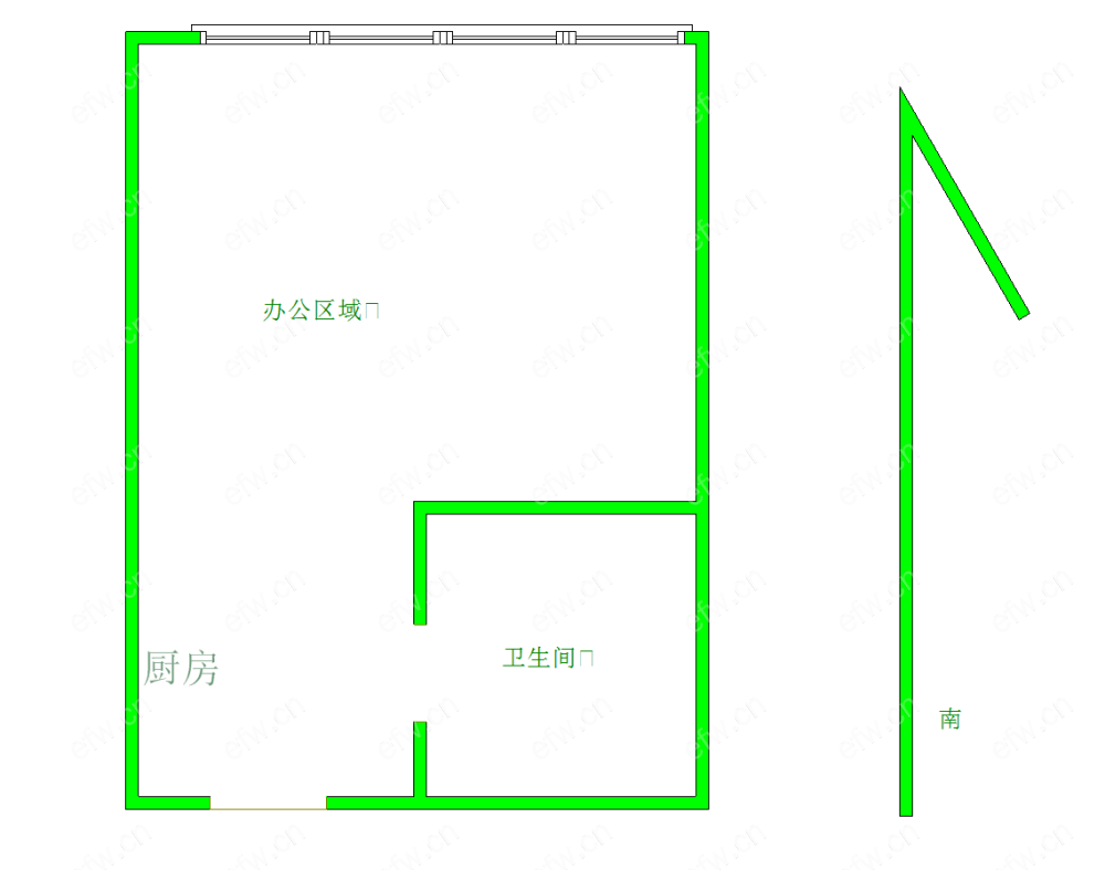 惠山万达广场 1室1厅