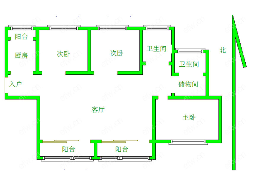 嘉洲花园洋房 3室2厅