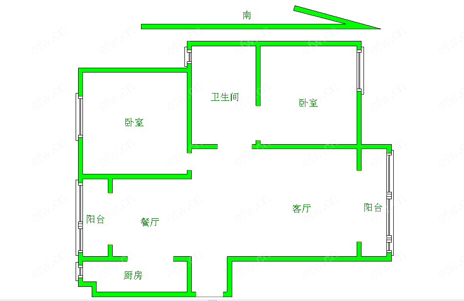 京梁合 2室1厅