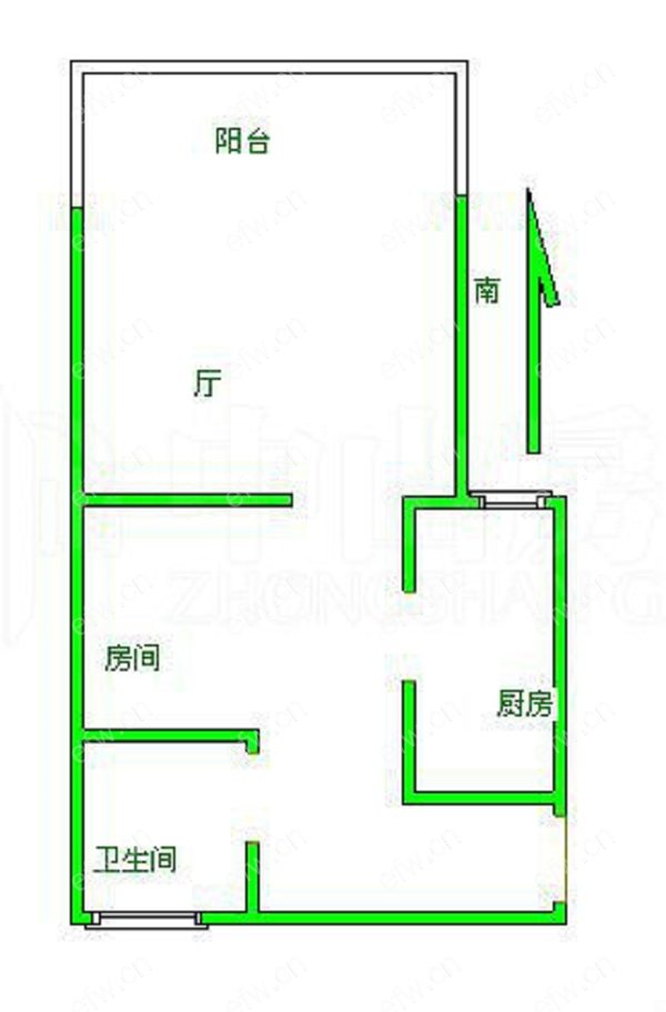 梧桐水岸 1室1厅 东边套