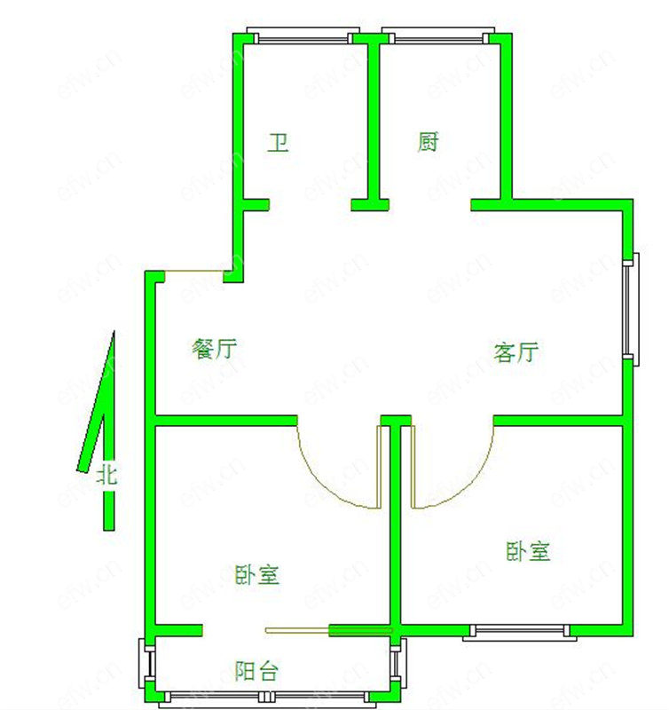 青松新村 2室1厅拎包入住