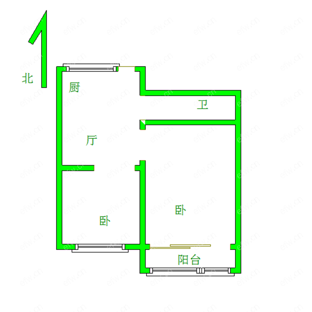 清名二村 2室1厅