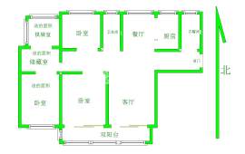 婚装全明东边户4房,美新玫瑰庄园 格局工整合理