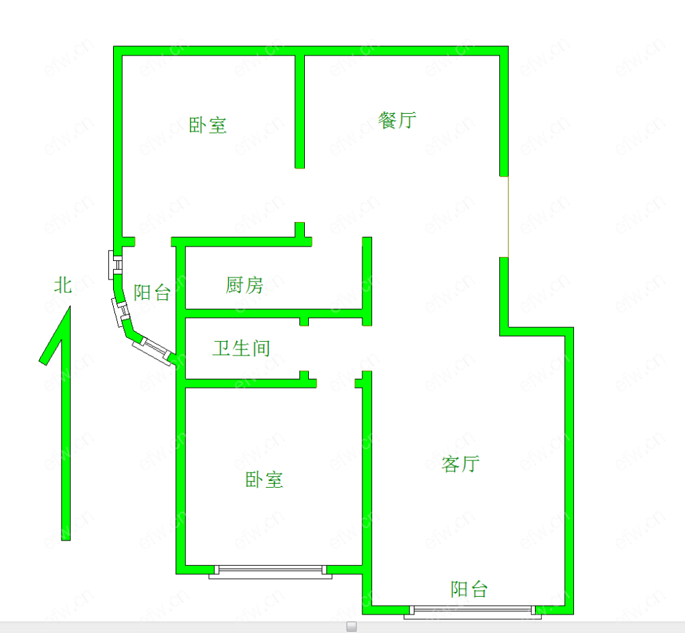 奥林花园C区 2室2厅