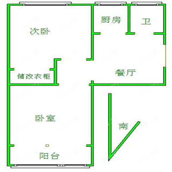 婚装全明东边户2房,锡航新村 格局工整合理