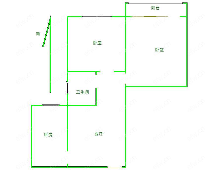 五爱家园 2室2厅出售