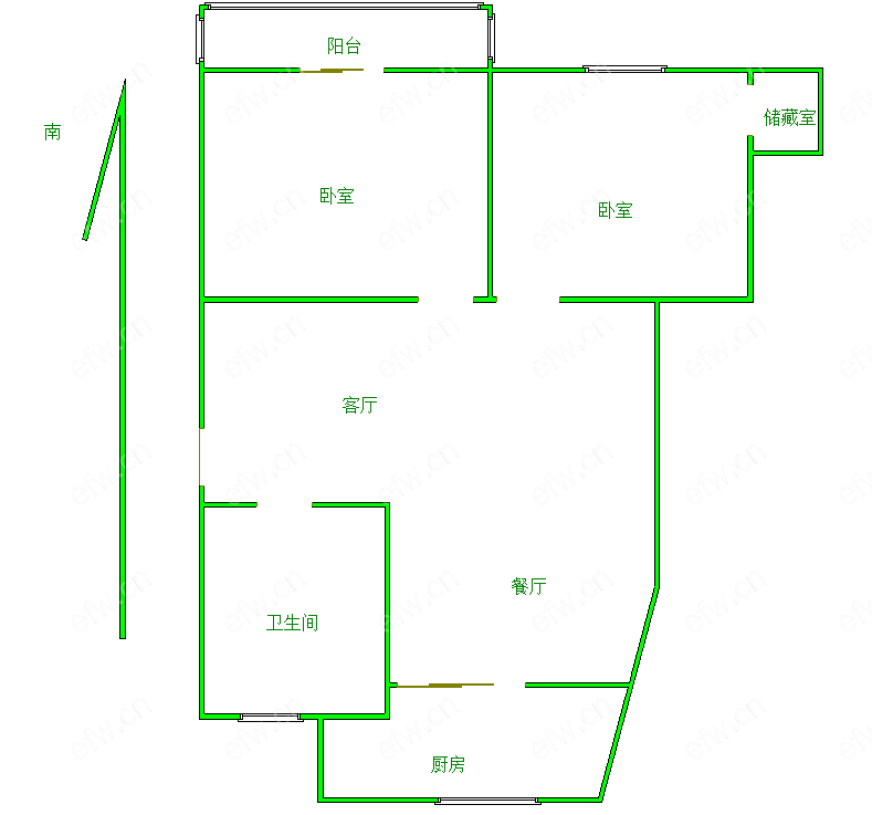 横街小区 2室2厅
