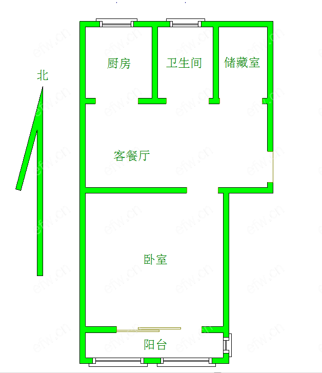 沁园新村精装1室  随时看房 拎包入住