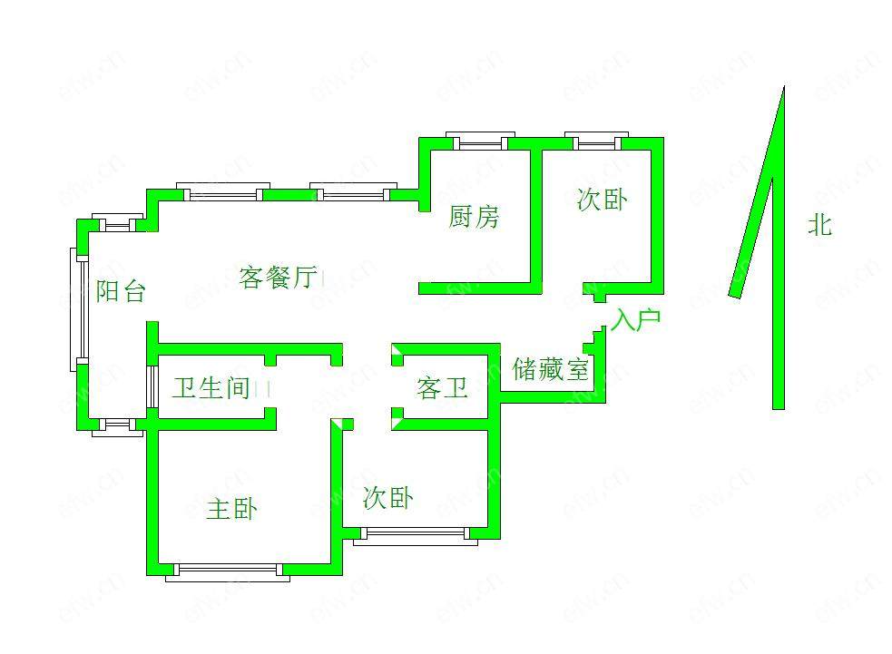 富力十号A区(天禧家园) 3室2厅