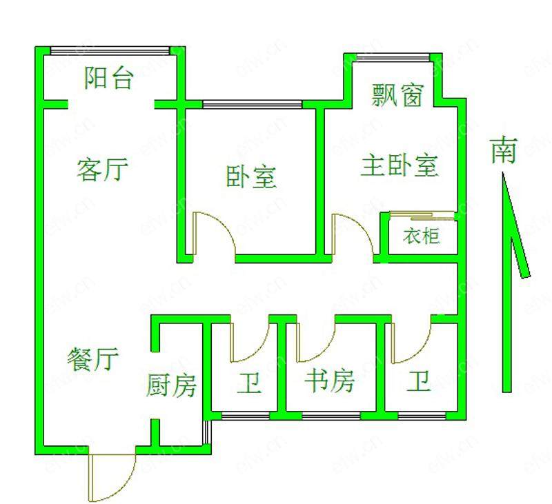 中城誉品 精装修  三室两厅两卫