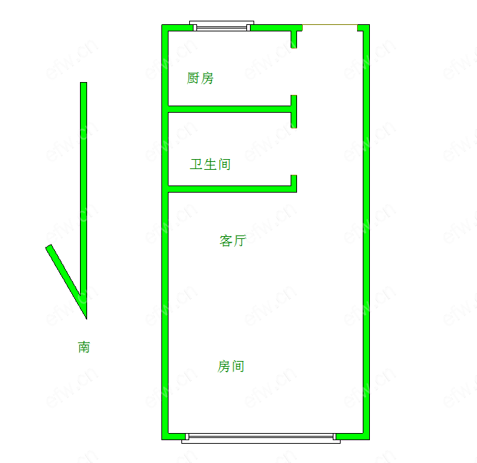 春申路55号（金马商城) 1室1厅