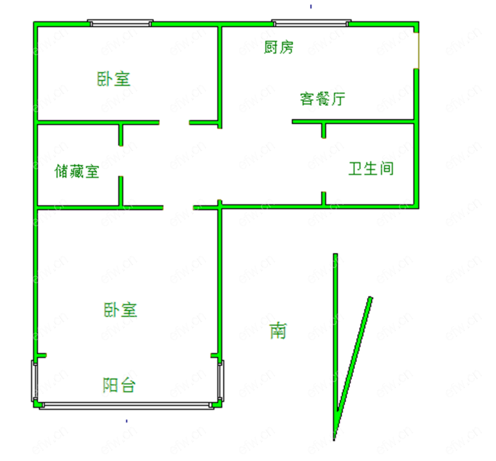 曹张新村 2室1厅