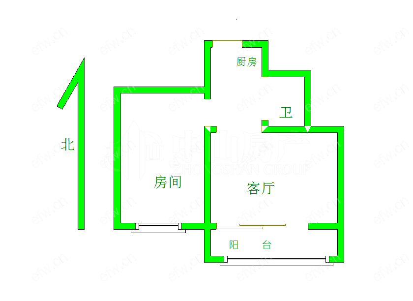塔影二村 1室1厅  环境好
