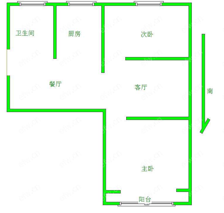 风光里小区(一期) 2室1厅