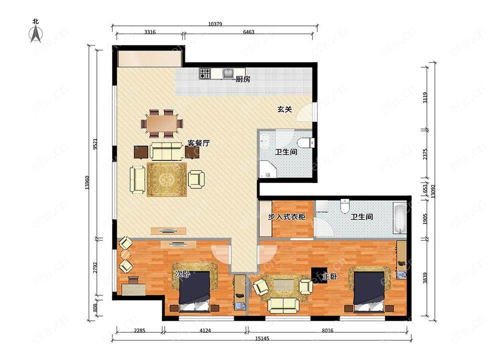 城市最中央 CBD俯瞰全城 苏宁雅悦（文渊街8号） 3室2厅