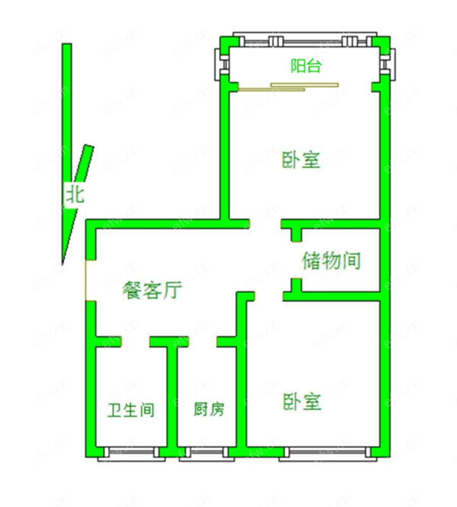 毛巾厂家舍 2室1厅