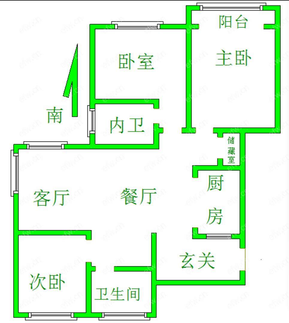 长江绿岛三期 3室2厅