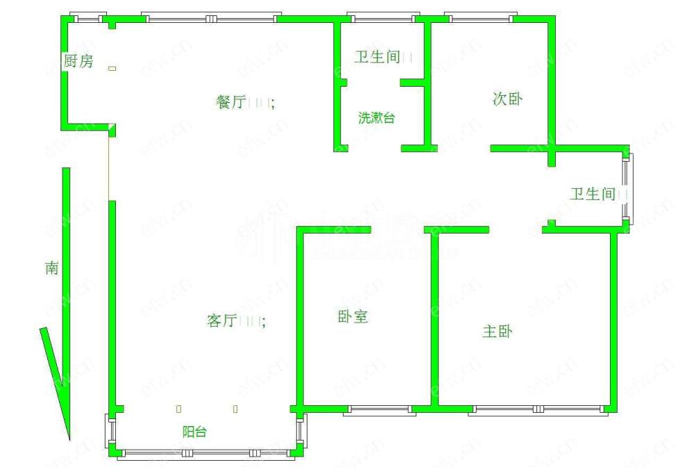 天河小区 3室2厅