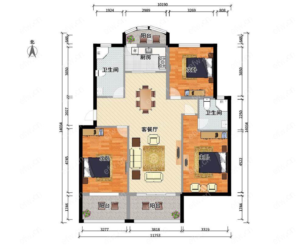 春合苑       3室2厅