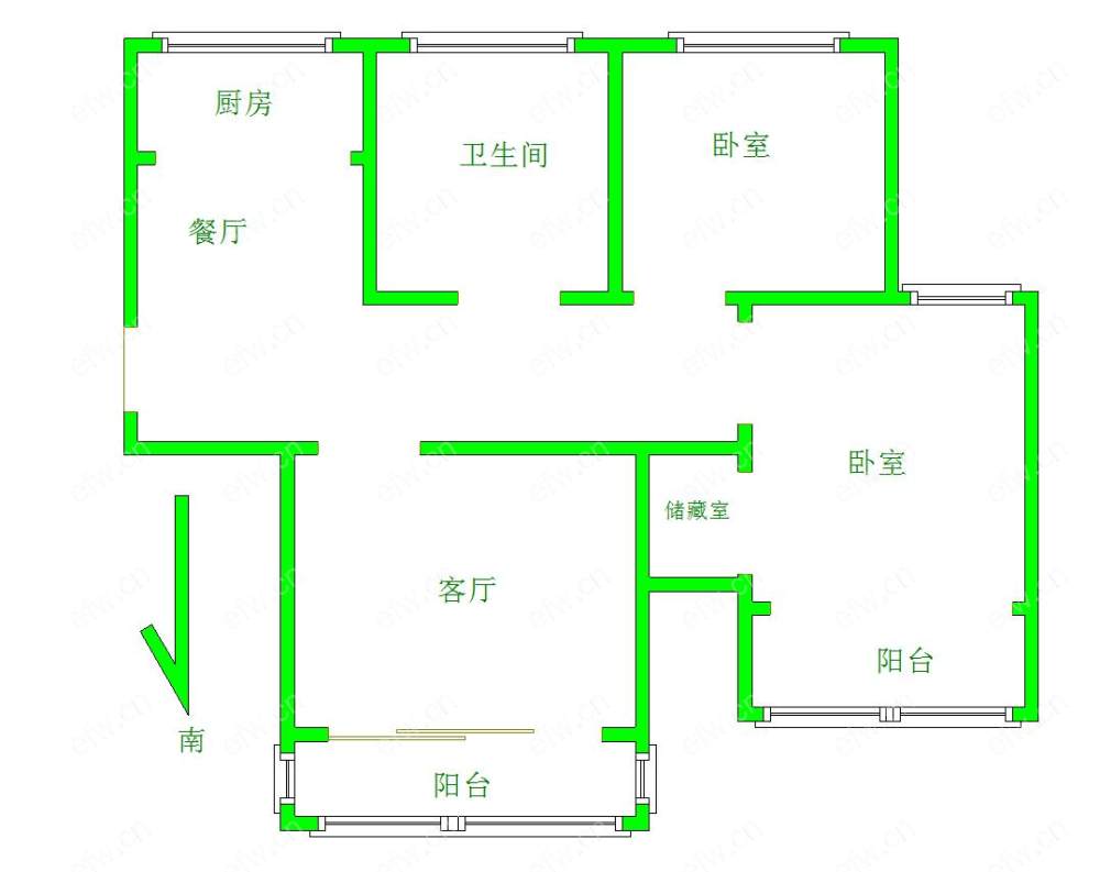 盛岸花园 2室1厅 精装修 拎包入住