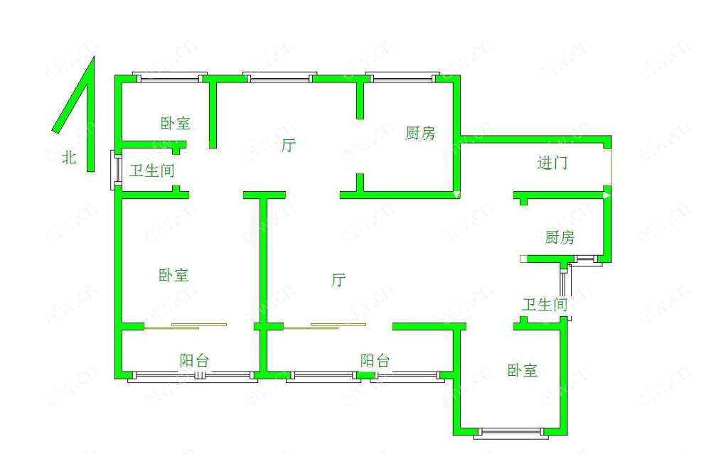 中南家园B区 2室1厅