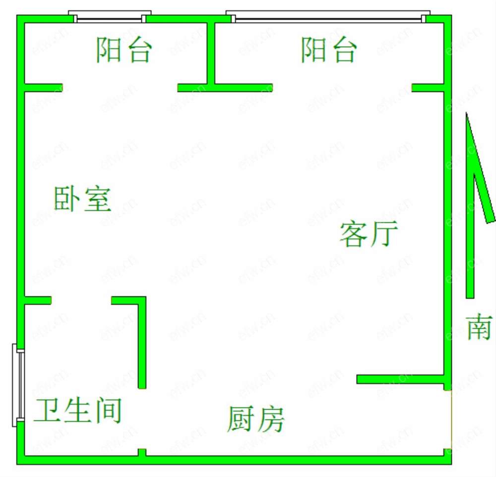 长江国际花园二期(雅园) 1室1厅