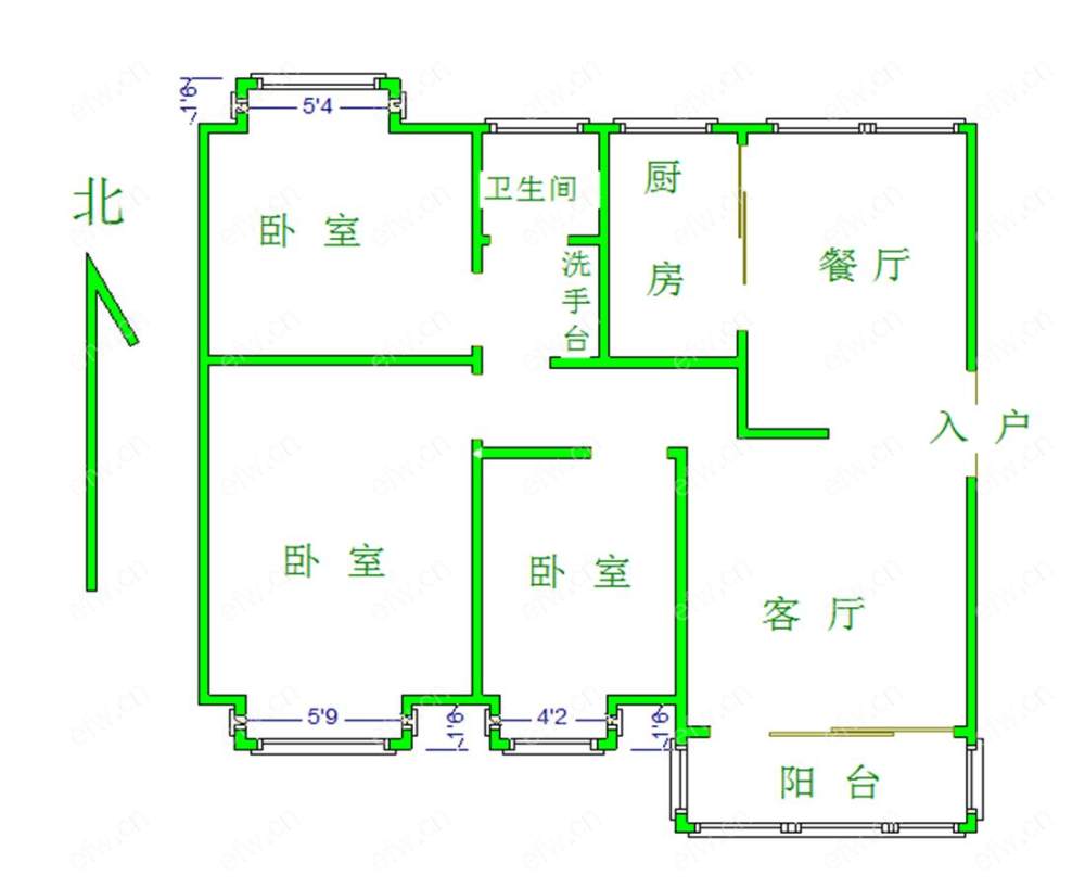 蔚蓝观邸 3室2厅