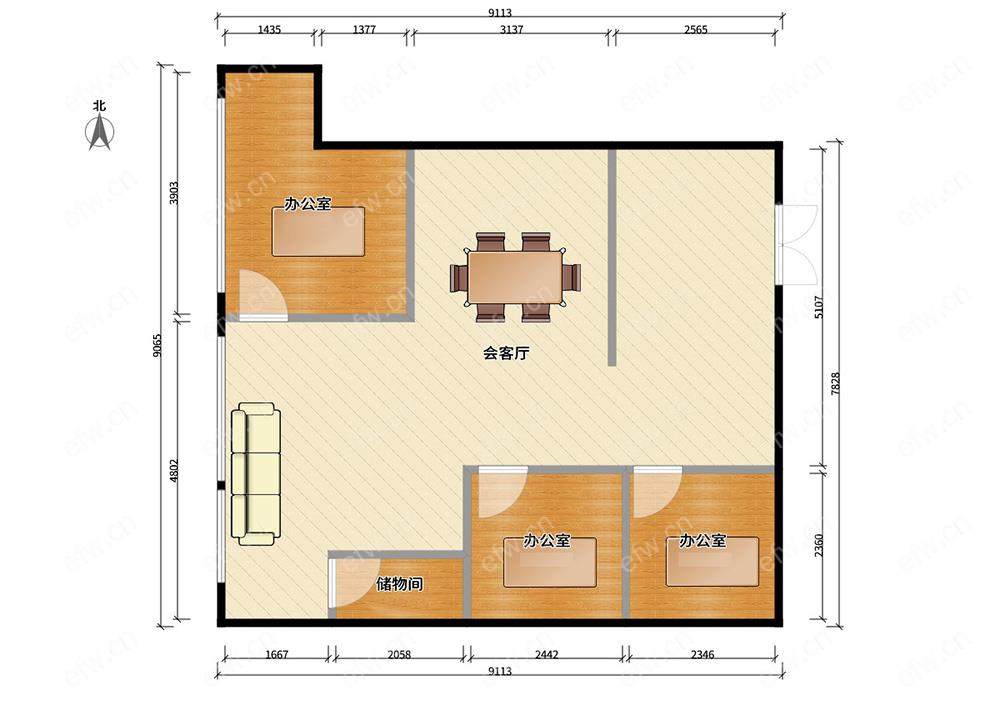 红豆际广场（中山路） 1室0厅