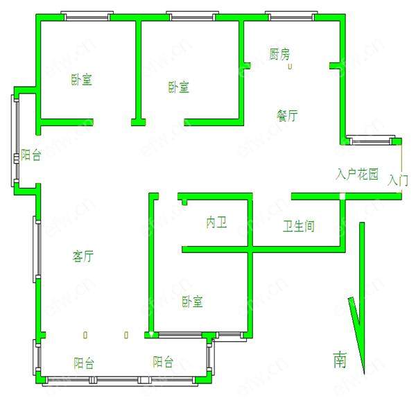 阳光100国际新城东区（500-526) 3室2厅