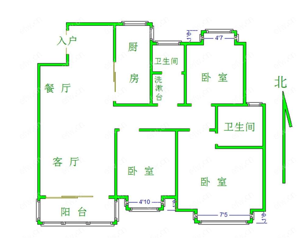 蔚蓝观邸 3房 全明户型 另送家电