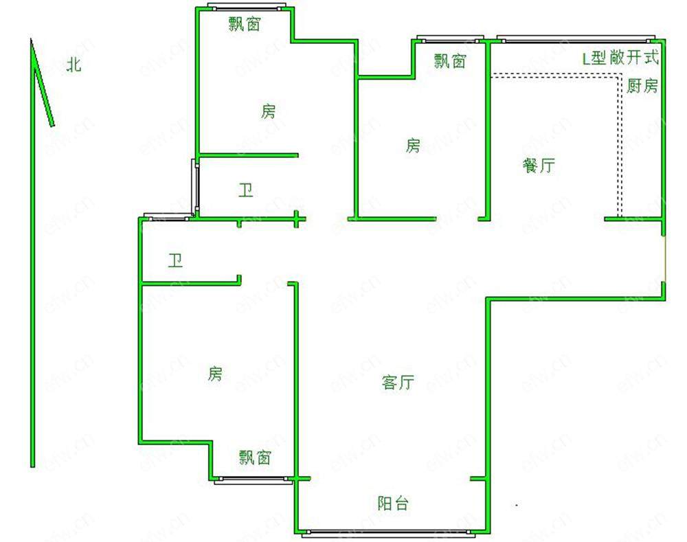 万达广场C区 3室2厅