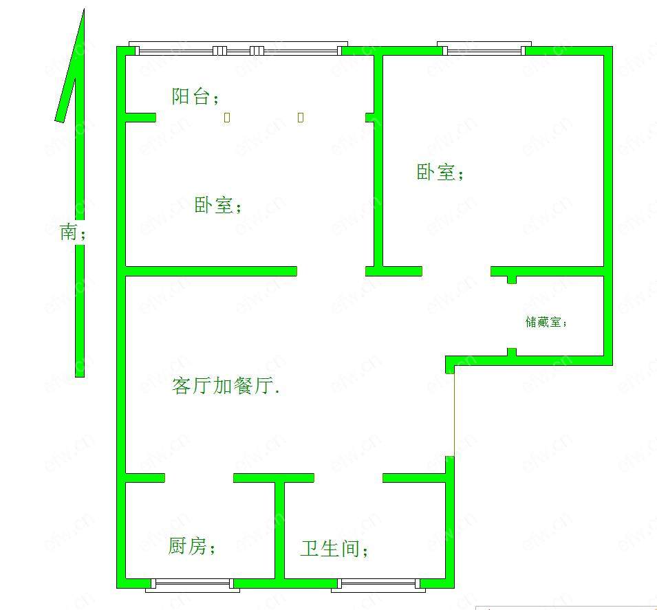 民丰里 2房 全明户型 另送家电