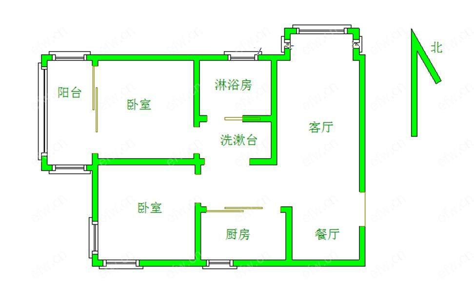 兴竹家园 2室2厅,  满五