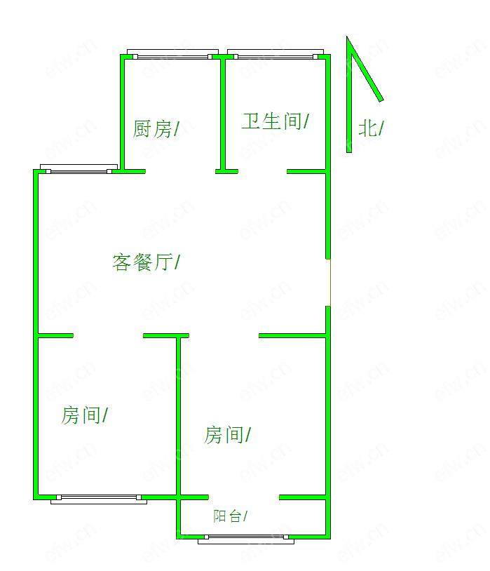 金惠苑 2室1厅 70平