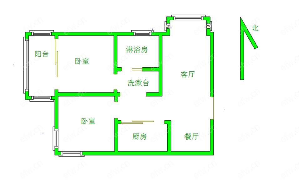 兴竹家园 2室2厅,  满五