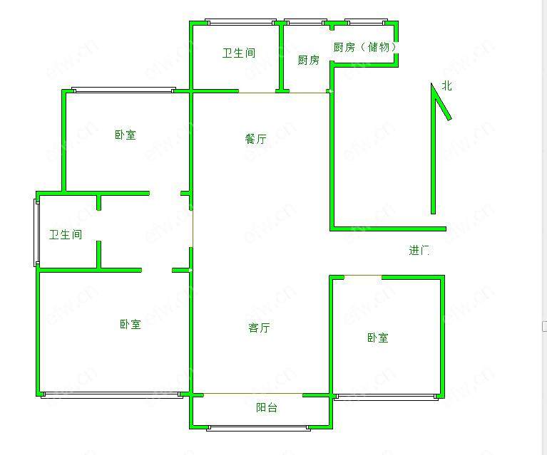 单价1.6万 市中心 地铁口 精装自住 飞机户型  三房二卫