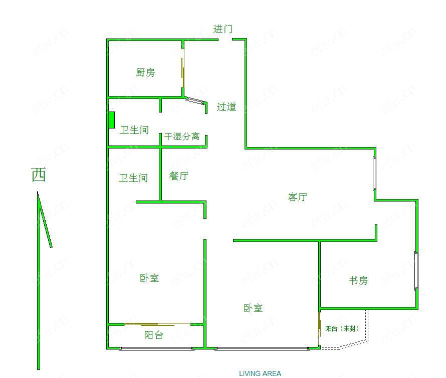 银辉城市花园（升平巷） 3室2厅