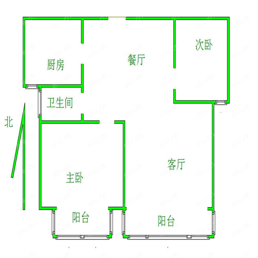 阳光100米娅公馆 2室2厅