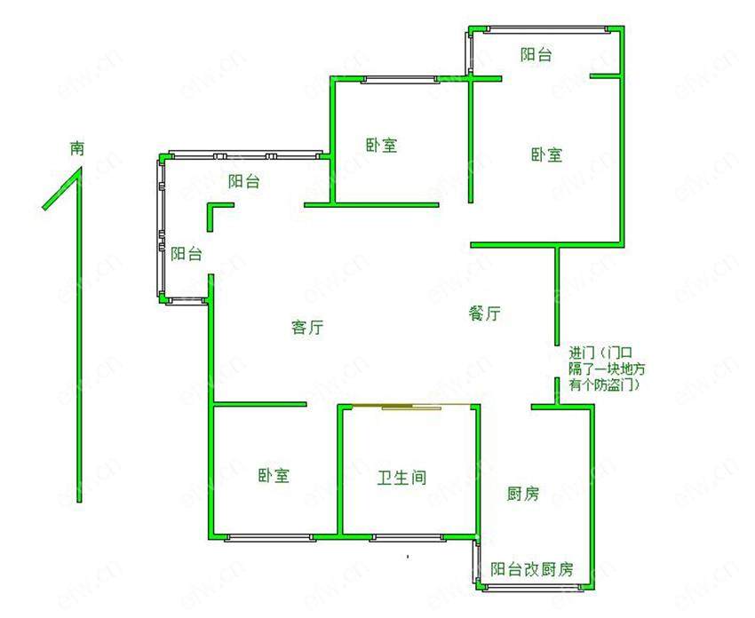 惠泉花园 3室2厅电梯小高层