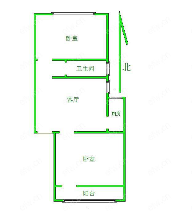 婚装全明东边户2房,水秀新村 格局工整合理