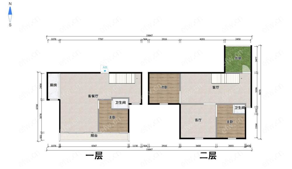 晴山蓝城二期（122-259） 5室2厅