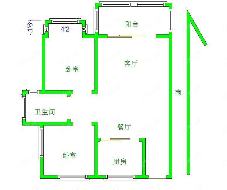 奥林花园B区 2室2厅