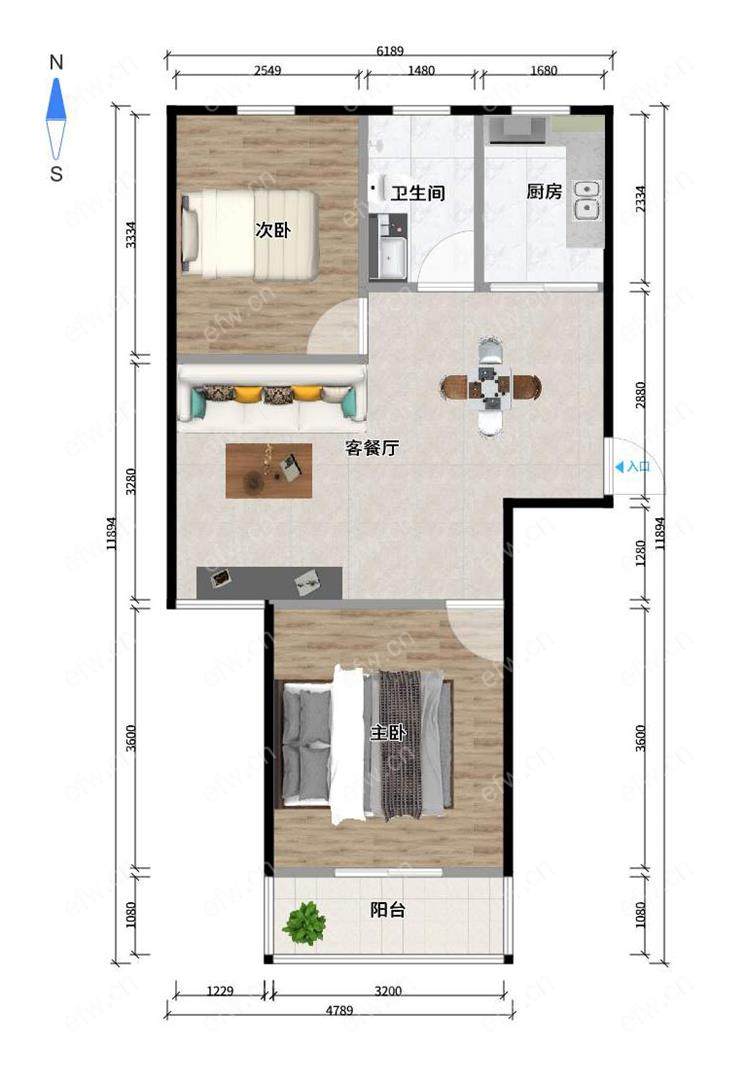 新惠家园（二期51-121） 2室2厅