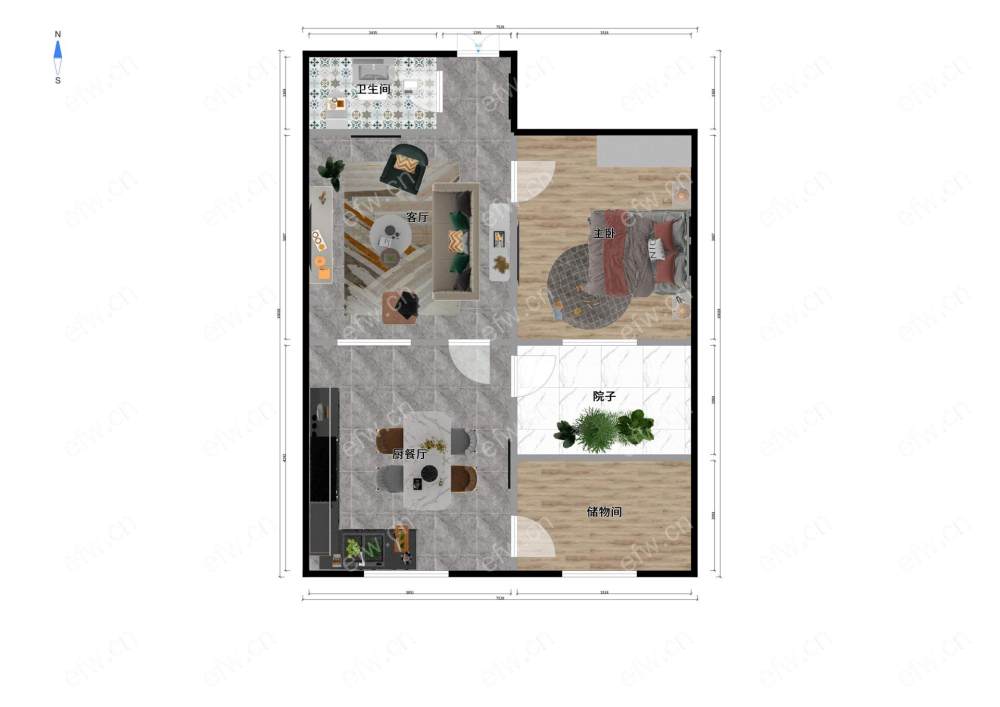 清扬新村 一楼有双院 全新精装