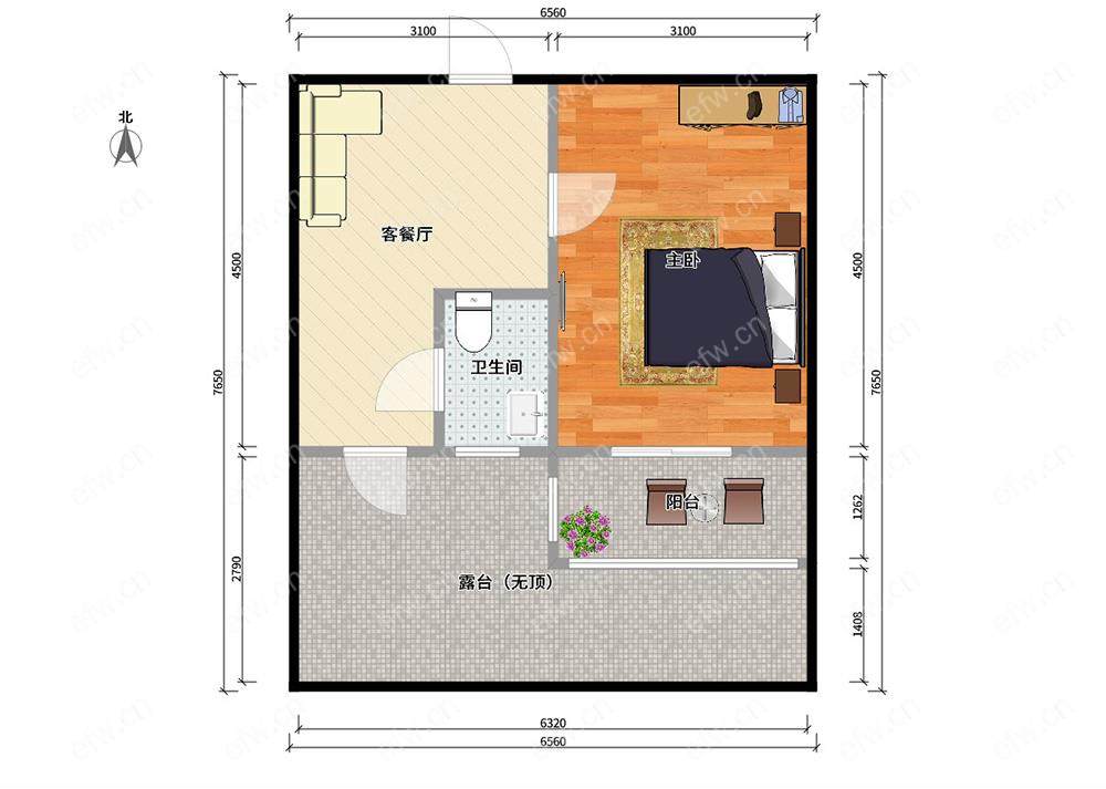 靖海新村 1室1厅精装修