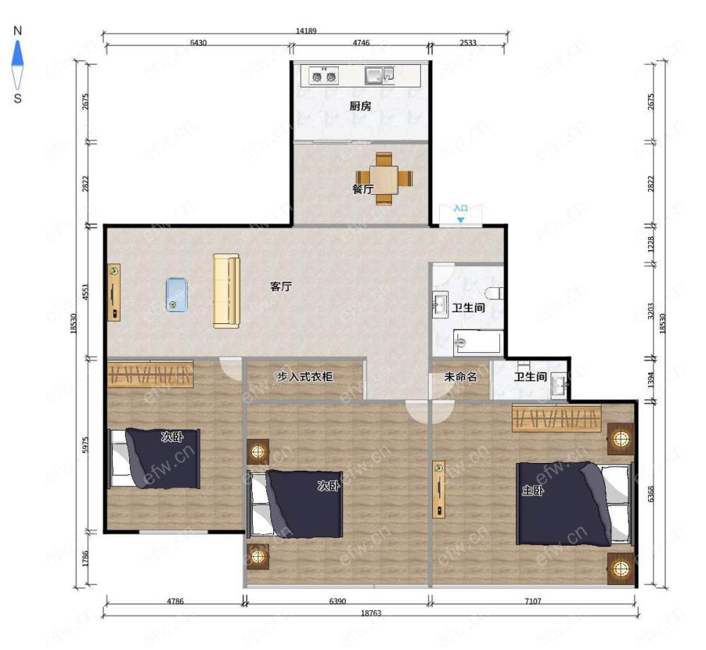 和园（学前街小区36号） 3室2厅