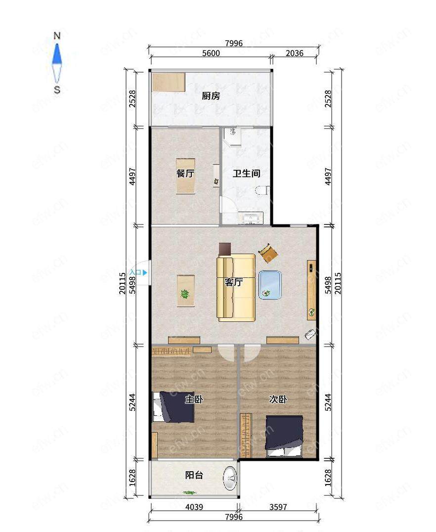 轻院小区 2室2厅