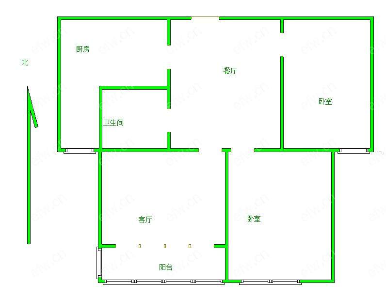 中南家园B区 2室1厅