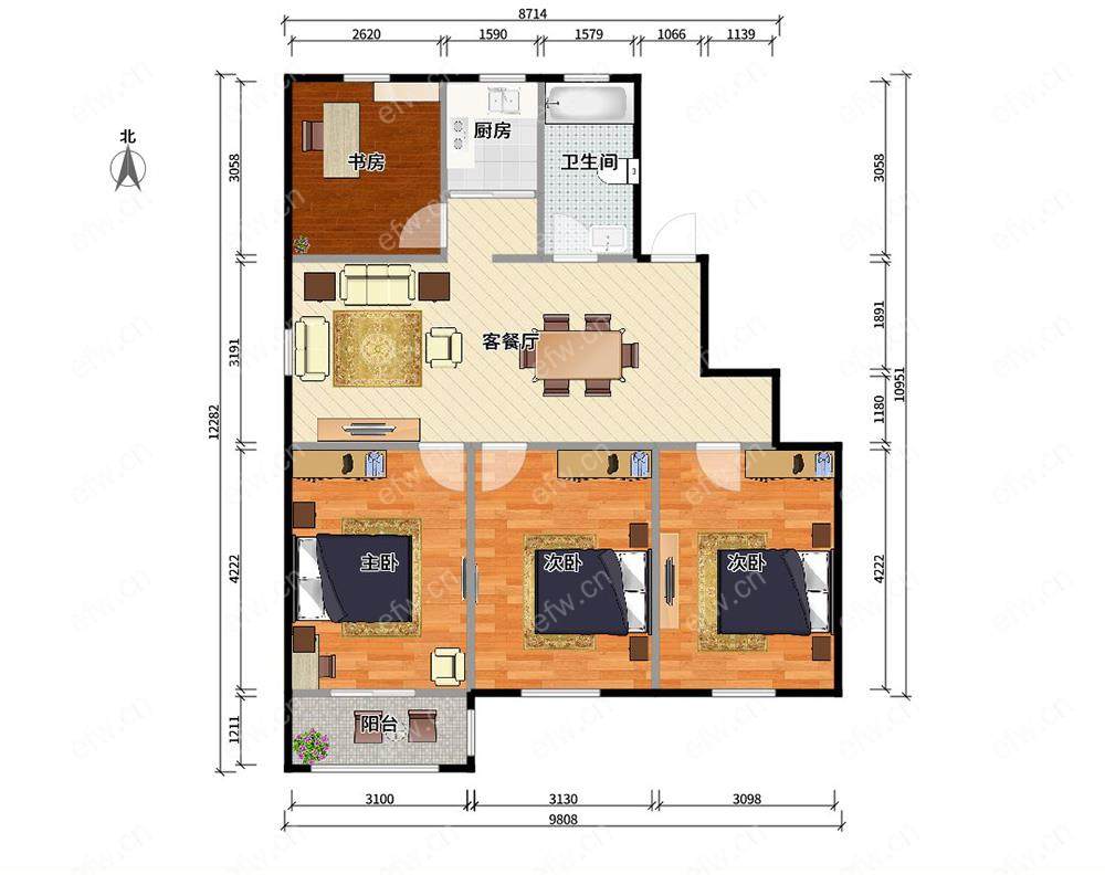 碧园小区 4室2厅
