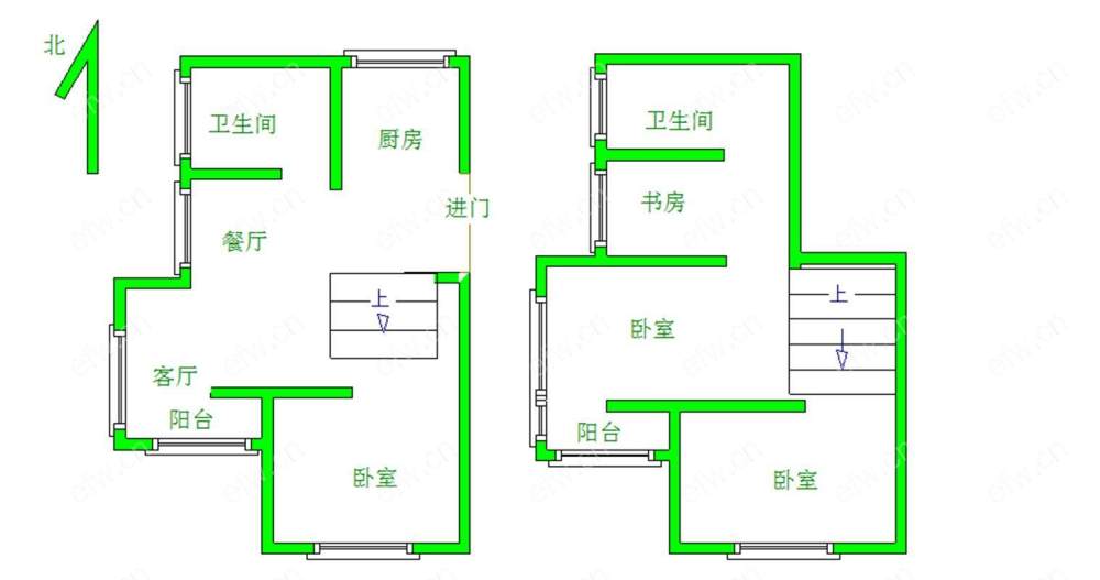 香榭花园 3室2厅 拎包入住